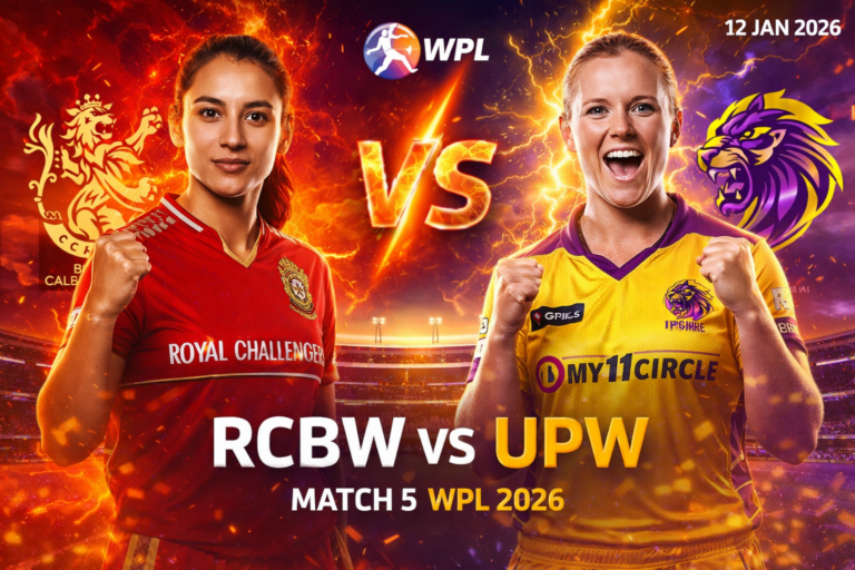 RCBW vs UPW Match Prediction WPL 2026 Banner