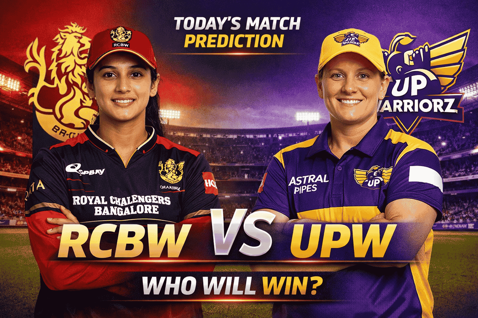 RCBW vs UPW today match prediction
