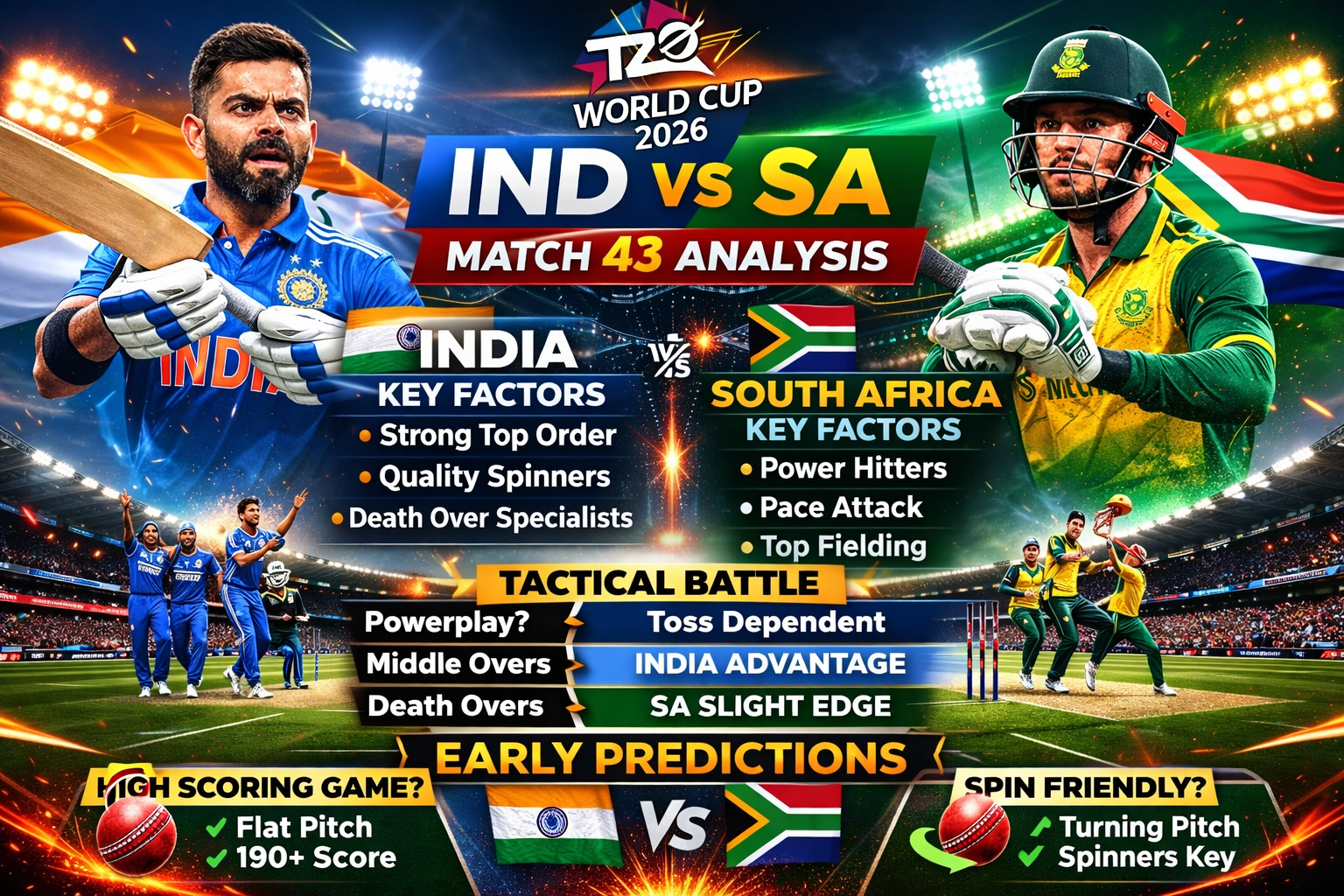 IND vs SA Match 43 Analysis