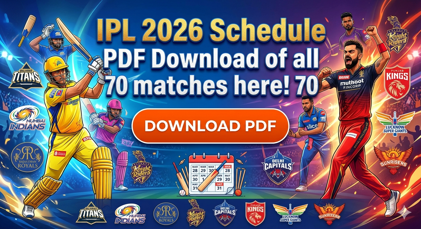 IPL 2026 Schedule PDF Download