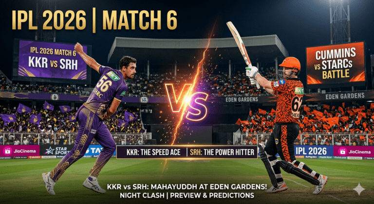 KKR VS SRH Match 6 Preview ipl 2026