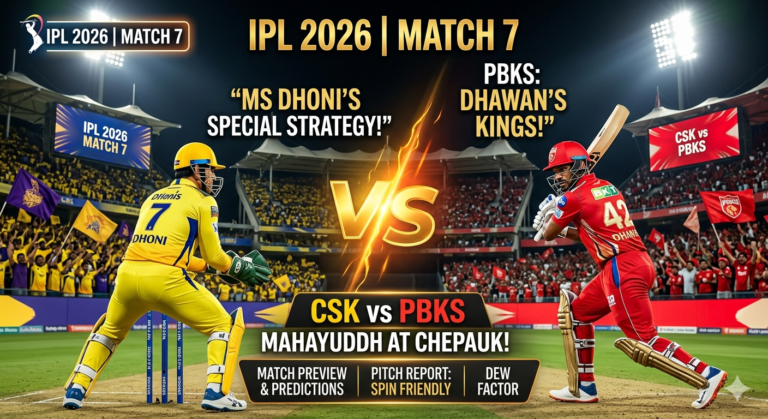 CSK vs PBKS Match 7 Preview IPL 2026 & Predicted 11, pitch report